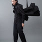 Random dot buttons Trench coat/BLK