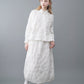 Ripple Finish dot Skirt -White