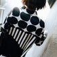 Switching crazy dots patterns shirt dress