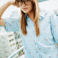 MOSCHINO / Short sleeves shirt dress with shell dot