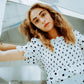 Short sleeves blouse with shirt at the body