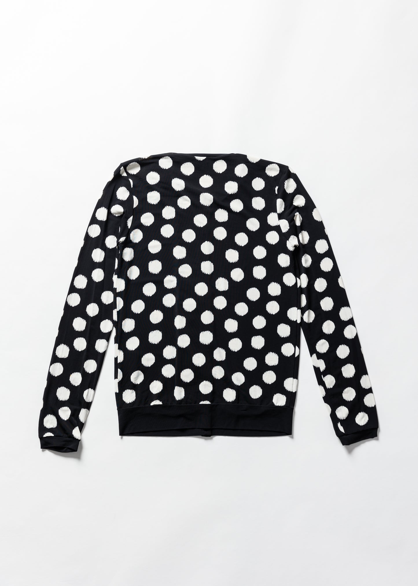 Asymmetrical ruffle dots Cardigan