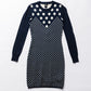 Knit jacquard  dots dress