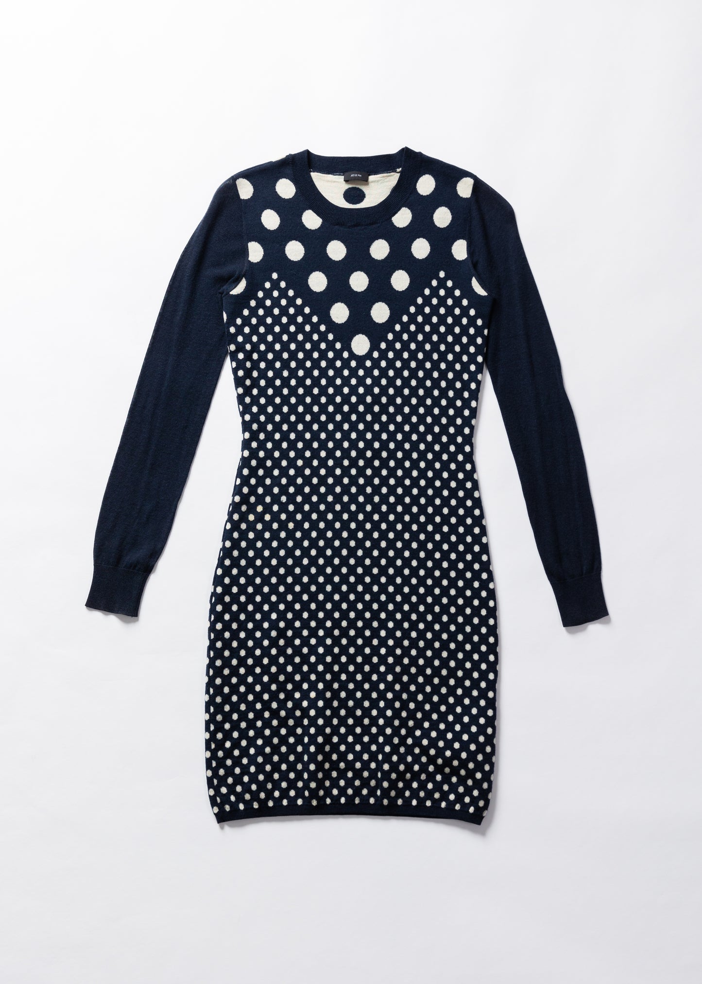 Knit jacquard dots dress