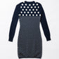Knit jacquard  dots dress