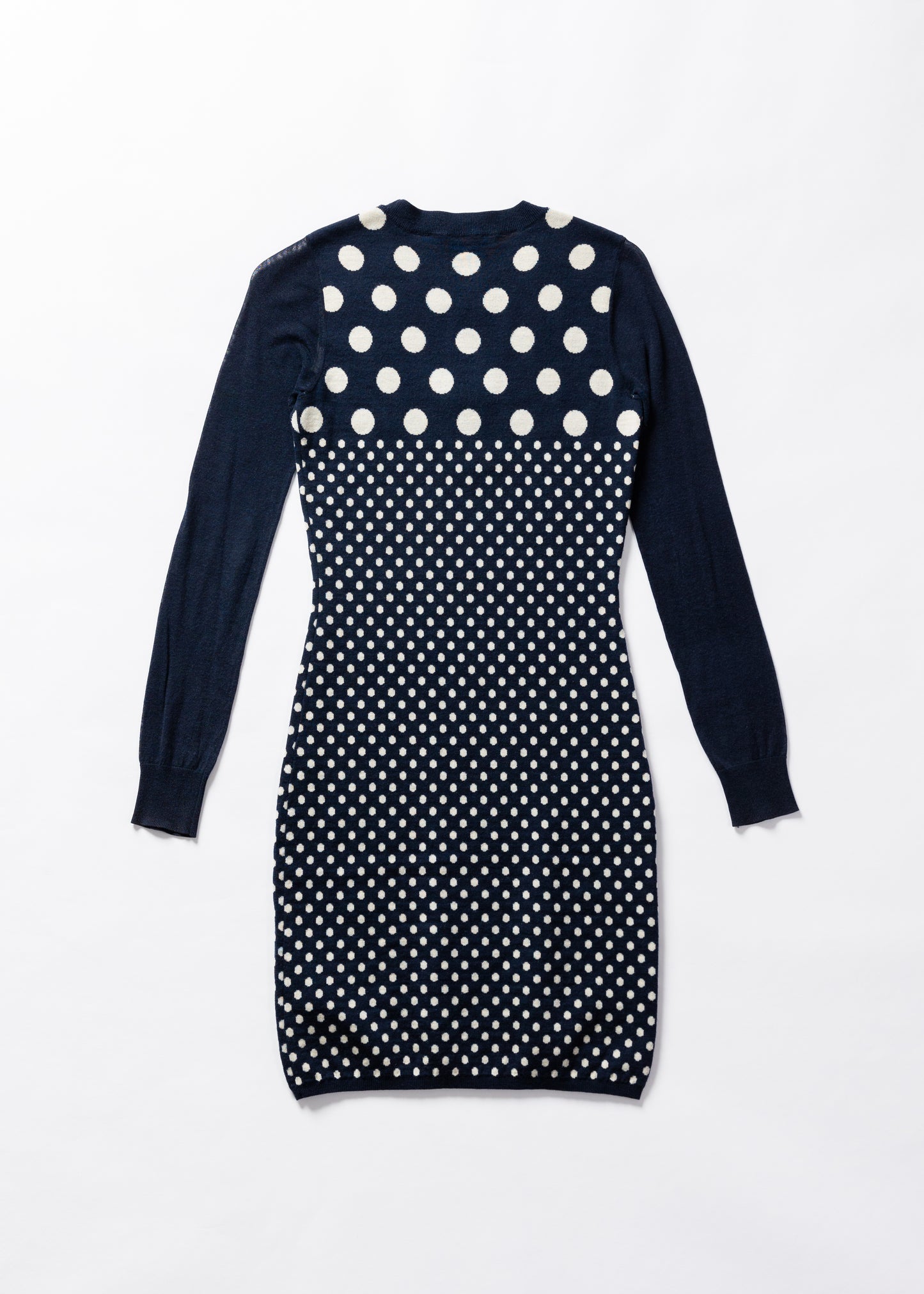 Knit jacquard dots dress