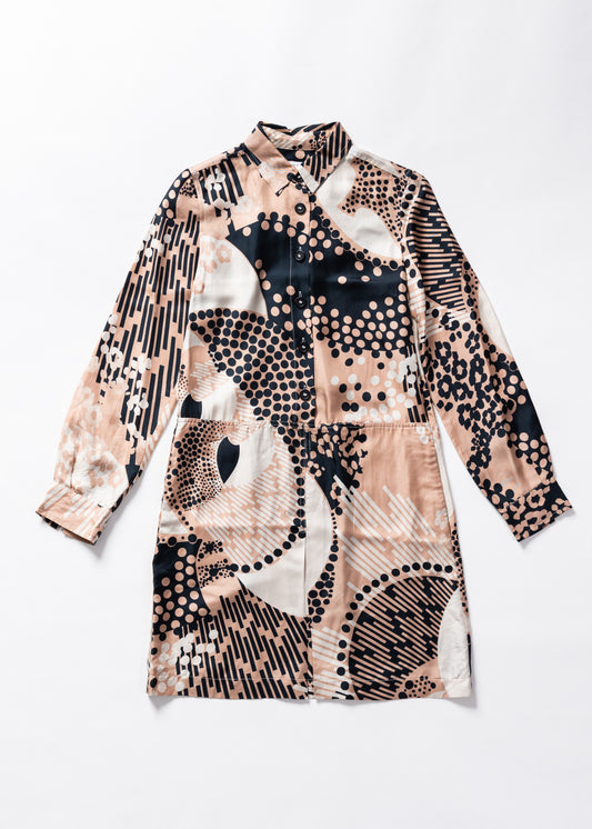 Graphical dots Shirt dress