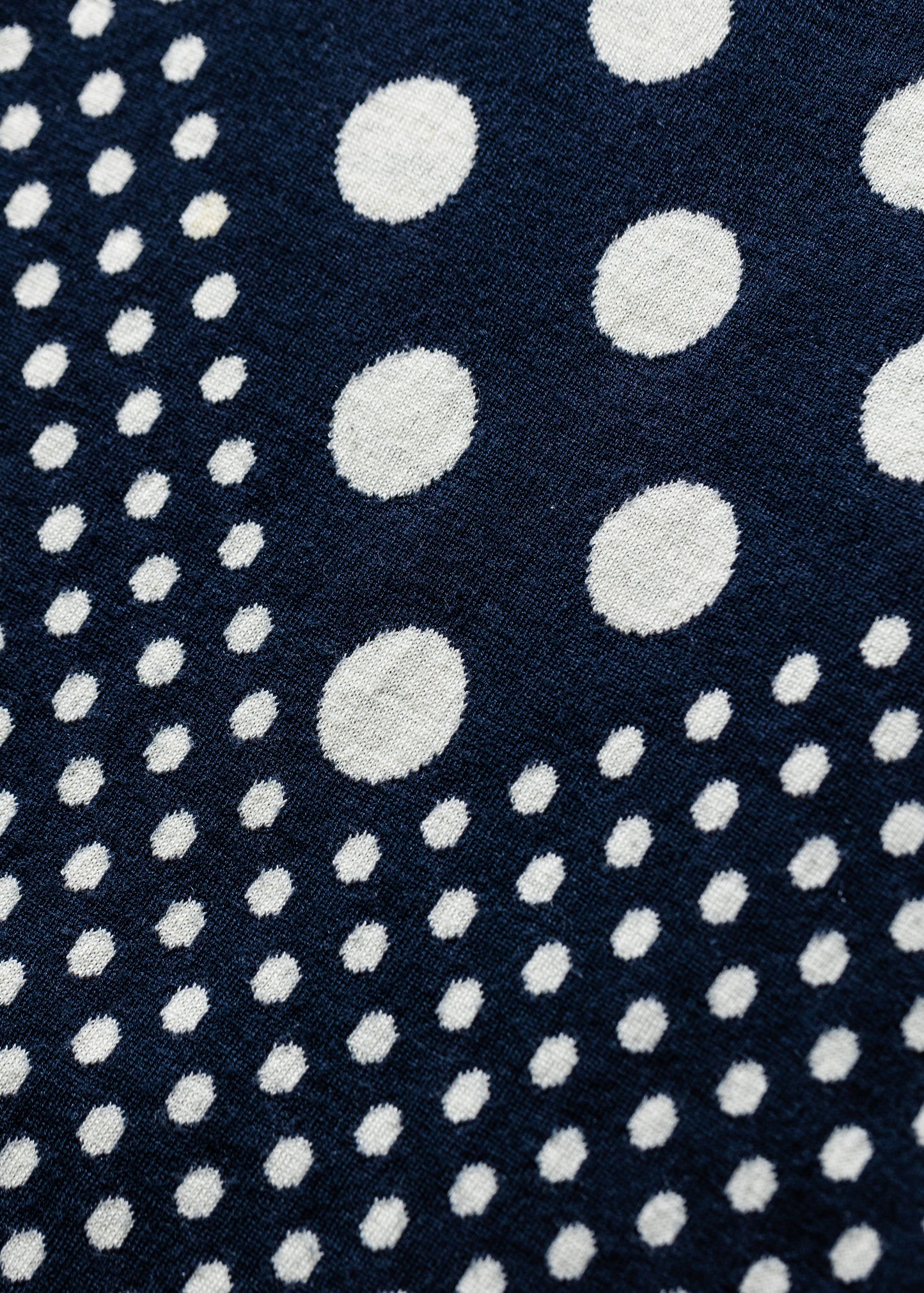 Knit jacquard dots dress