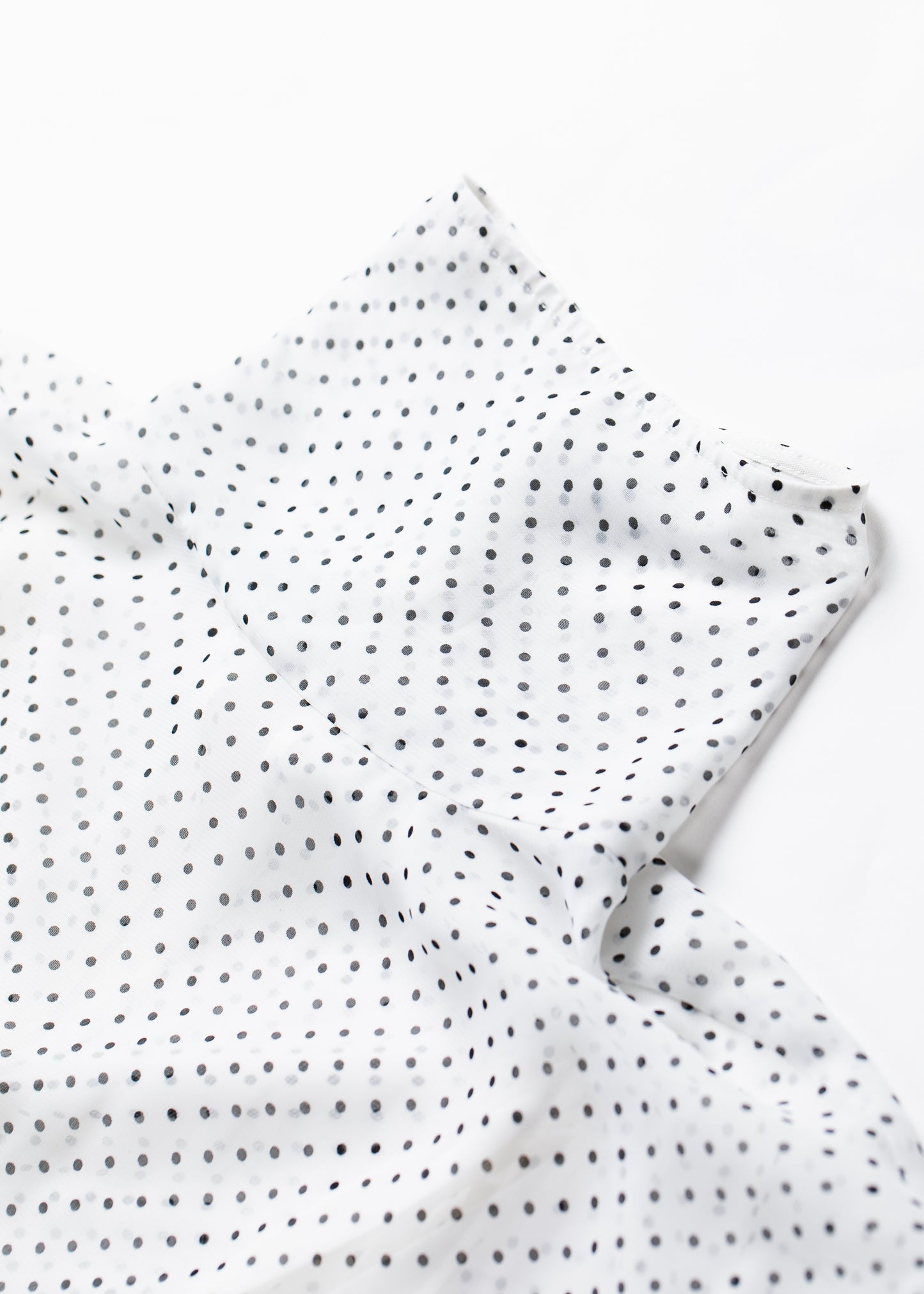 φ0.1 inch dots Layerd Ballon Sleeve Dress WHITE