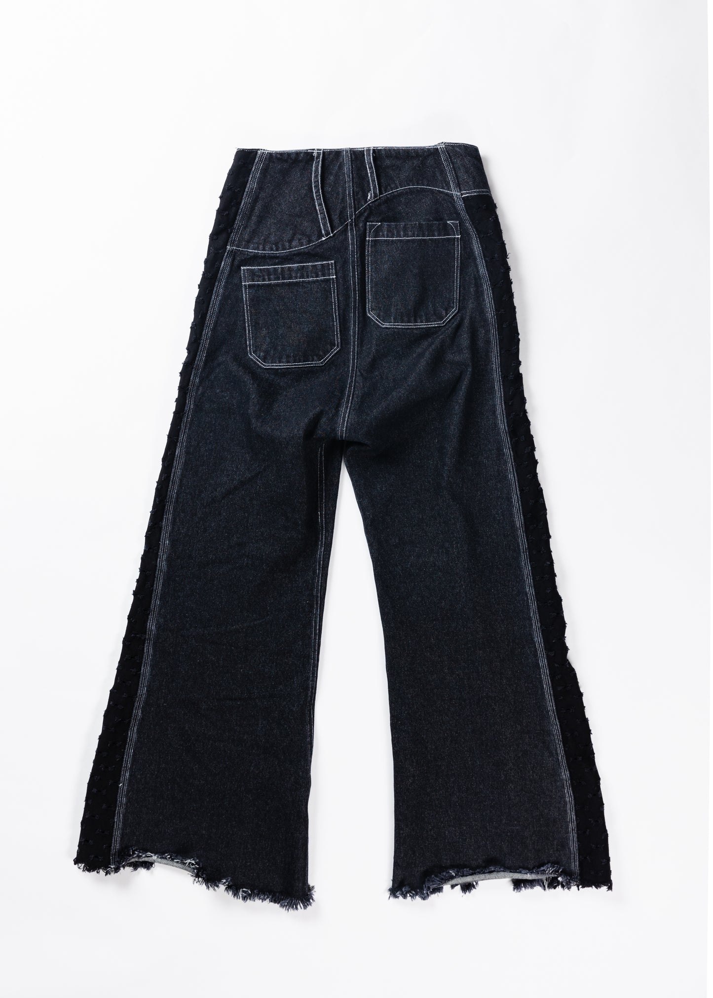 Switched Dot Wide Denim Pants