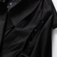 Random dot buttons Trench coat/BLK