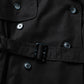Random dot buttons Trench coat/BLK