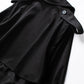 Random dot buttons Trench coat/BLK