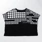 Dot Printed T-Shirt-Blak