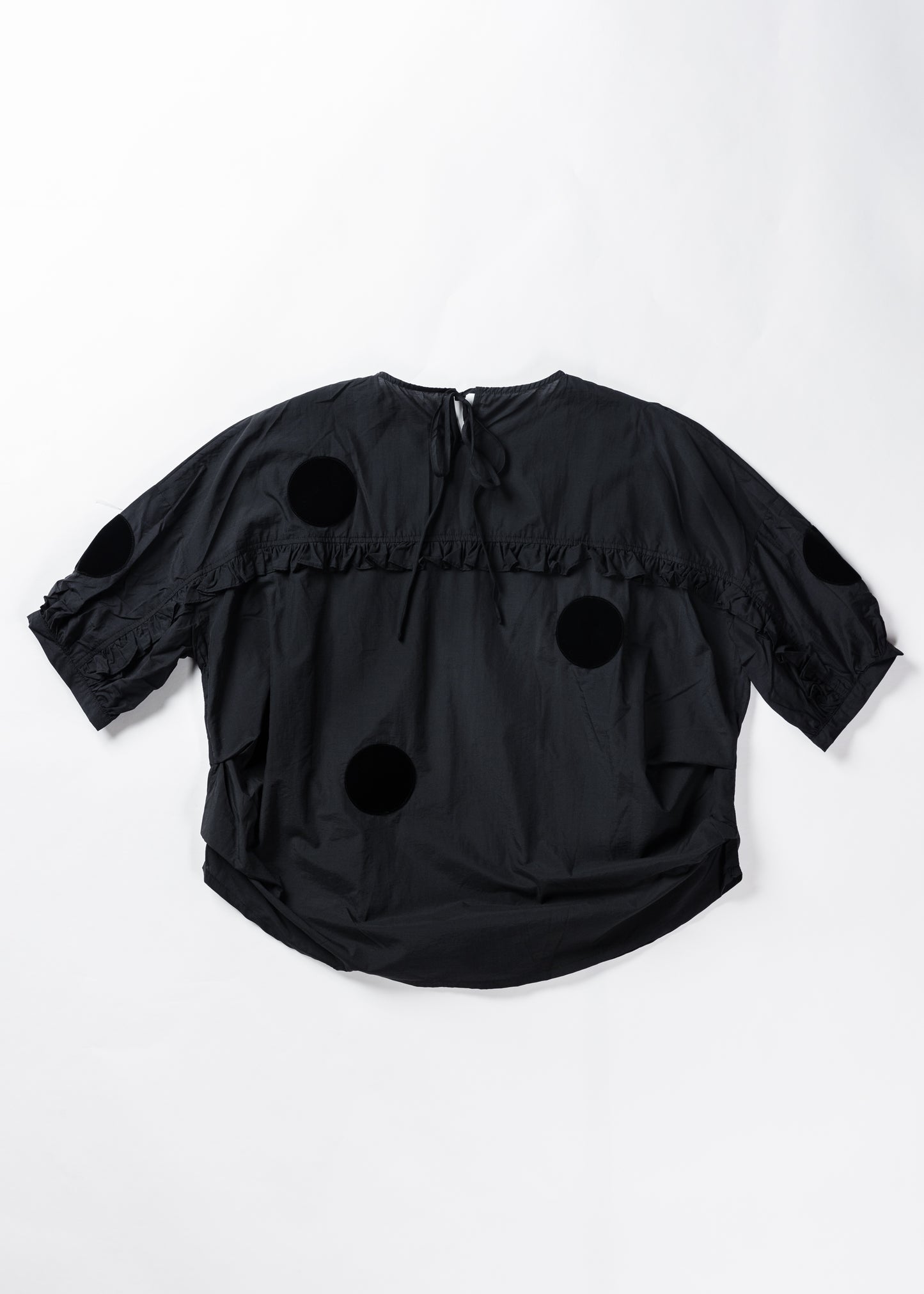 dot patched blouse