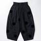 dot patched pants