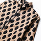 Pleated polka-dot reversible jacquard shirt Black x Beige(reversible design)