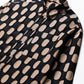 Pleated polka-dot reversible jacquard shirt Black x Beige(reversible design)