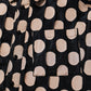Pleated polka-dot reversible jacquard shirt Black x Beige(reversible design)
