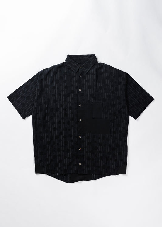 Polka-dot dobby stripe shirt