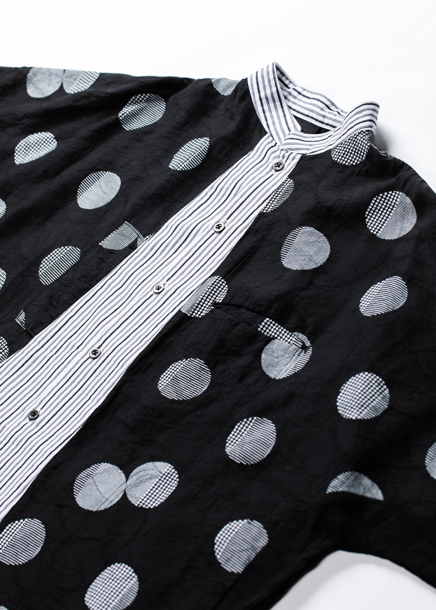 Japanese woven dot Short-Sleeved Shirt