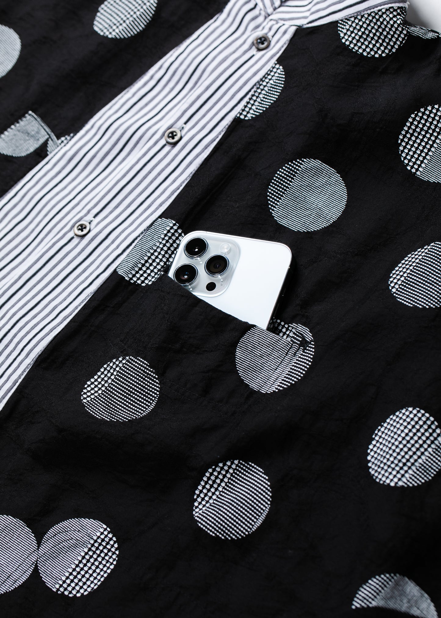 Japanese woven dot Short-Sleeved Shirt