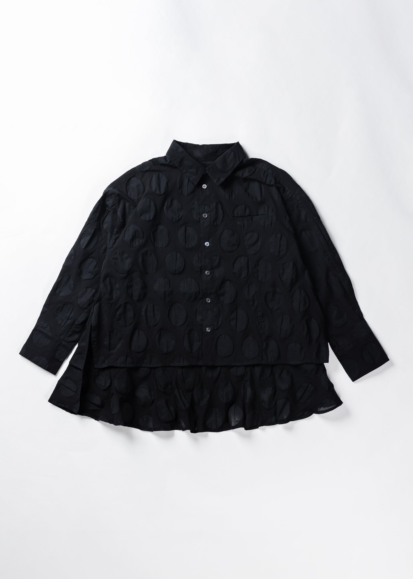 Ripple Finish dot Shirt -Black