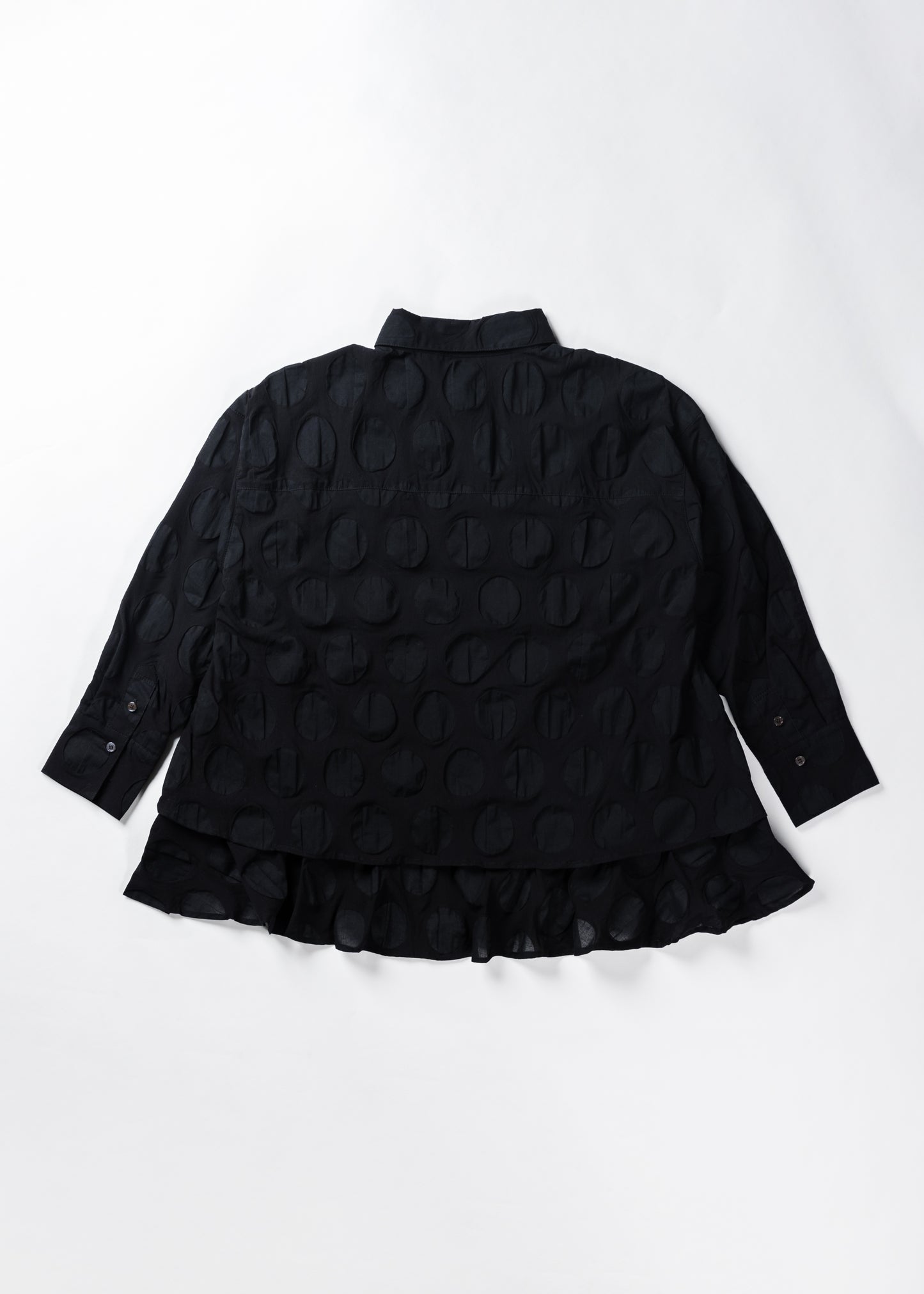 Ripple Finish dot Shirt -Black