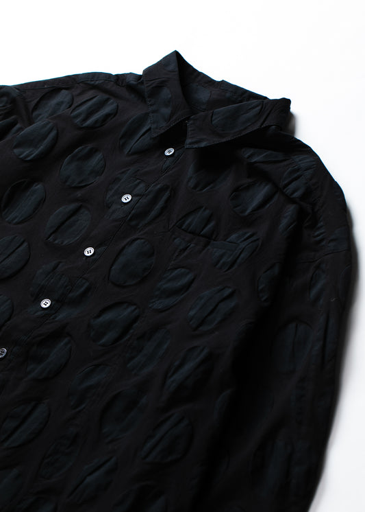 Ripple Finish dot Shirt -Black