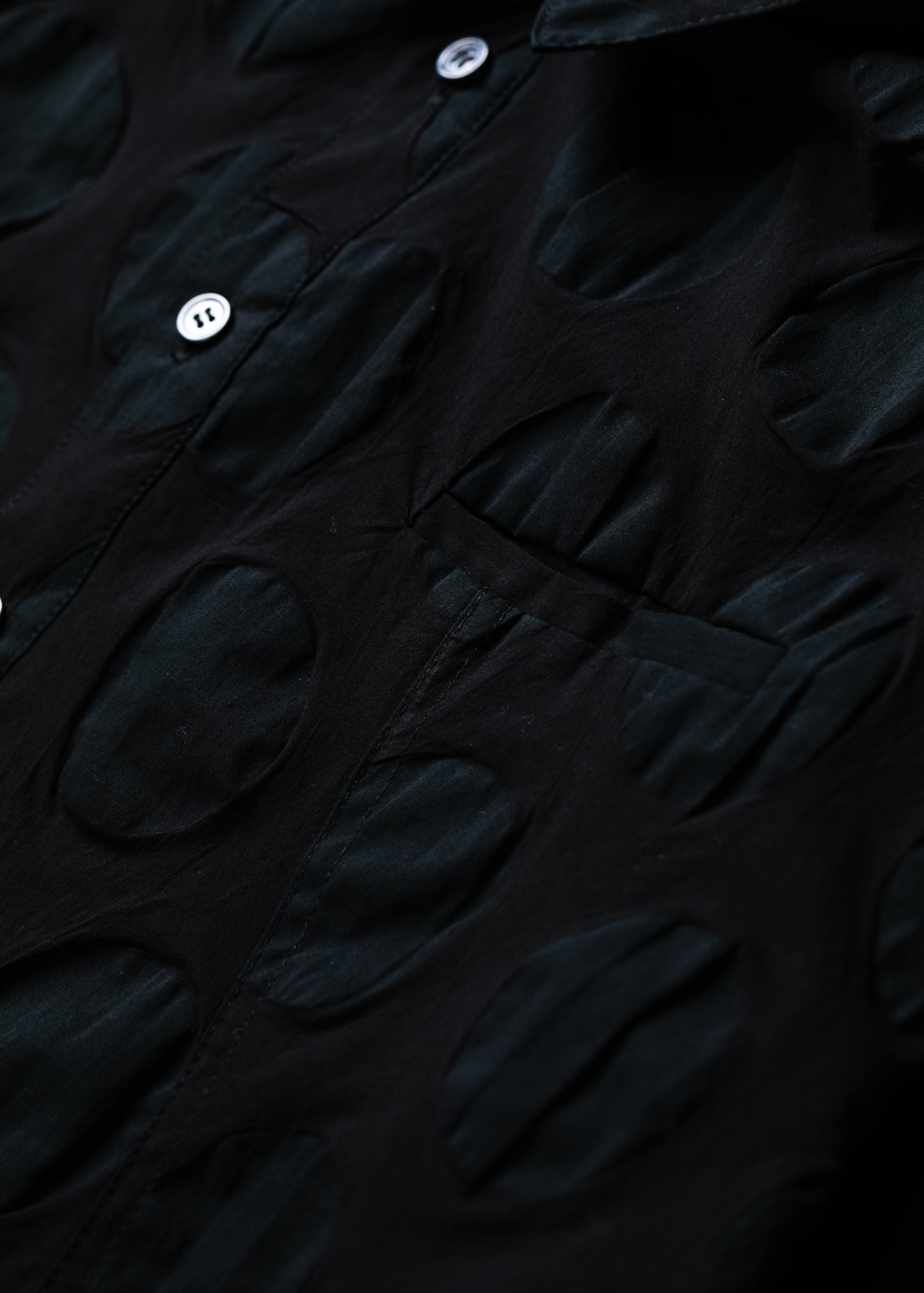 Ripple Finish dot Shirt -Black