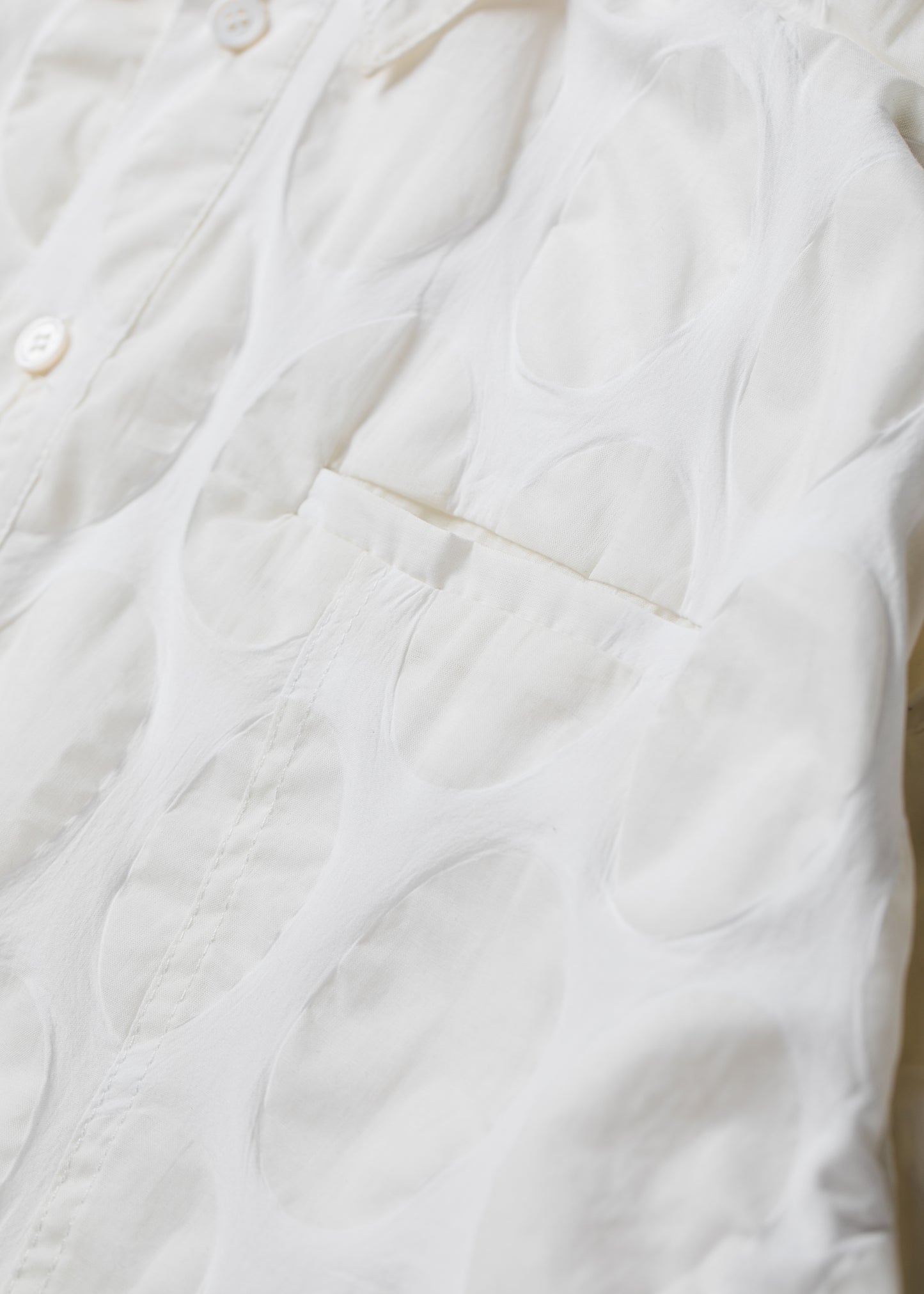 Ripple Finish dot Shirt -White