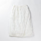 Ripple Finish dot Skirt -White