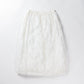 Ripple Finish dot Skirt -White