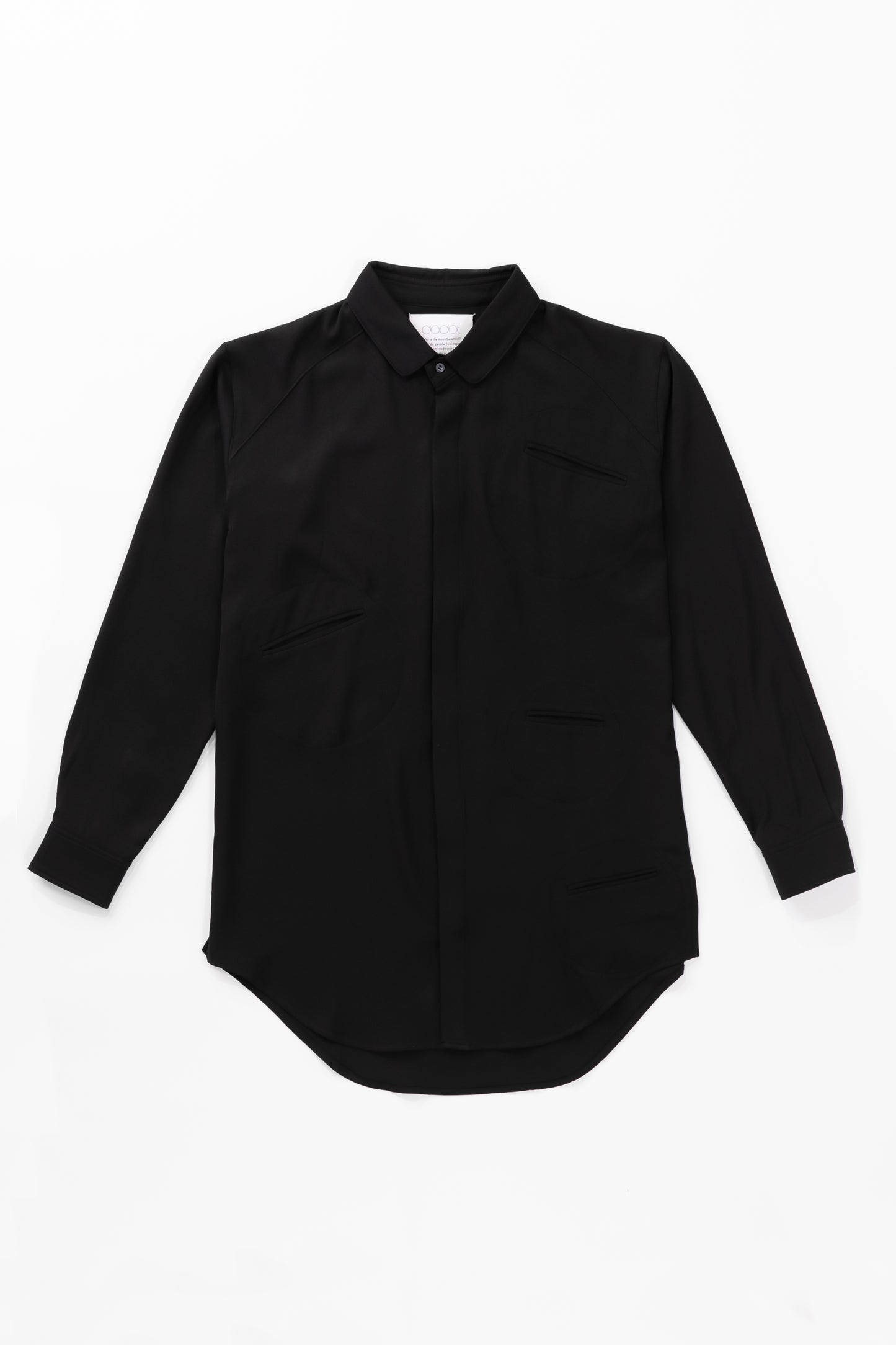 Round pockets Shirt / BLK