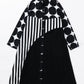 Switching crazy dots patterns shirt dress