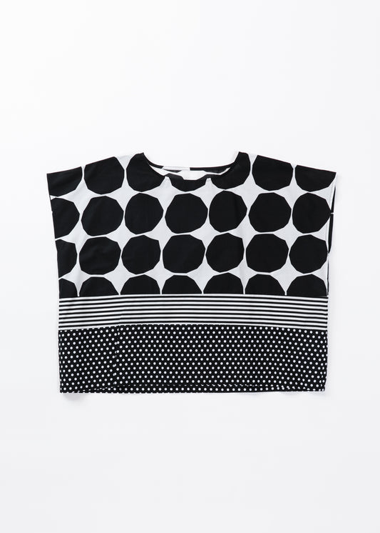 Crazy dots patterns printed short sleeves tops