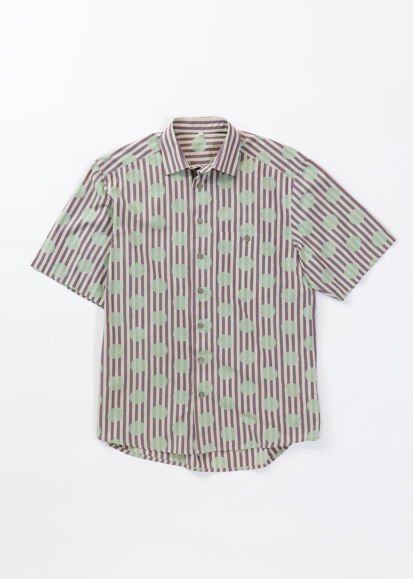 Dots on border printed short sleeves shirt