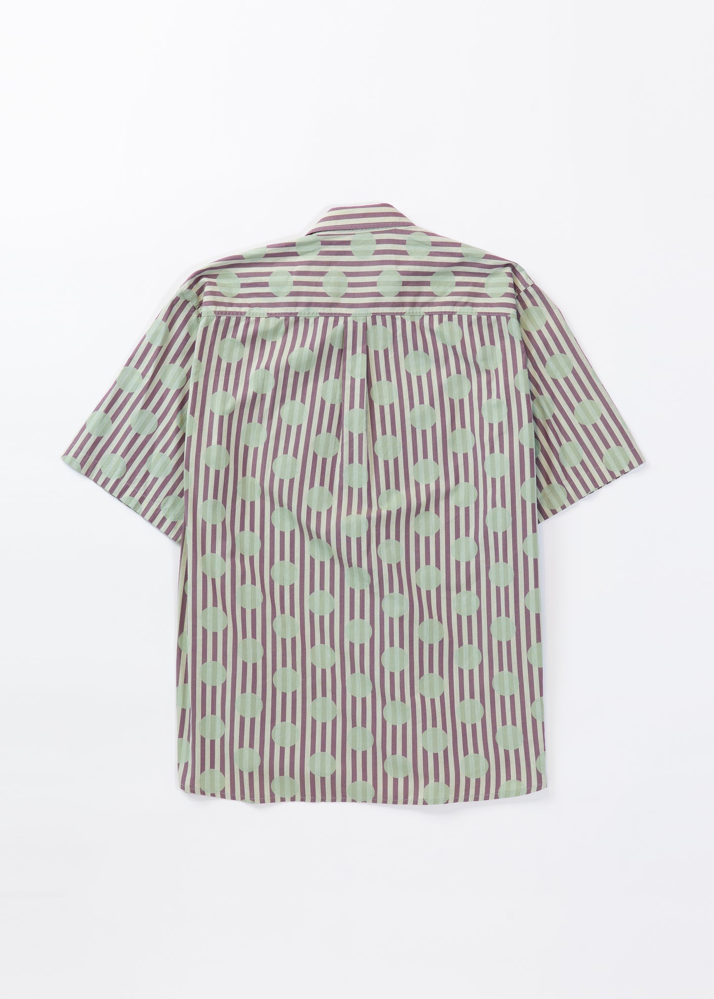 Dots on border printed short sleeves shirt