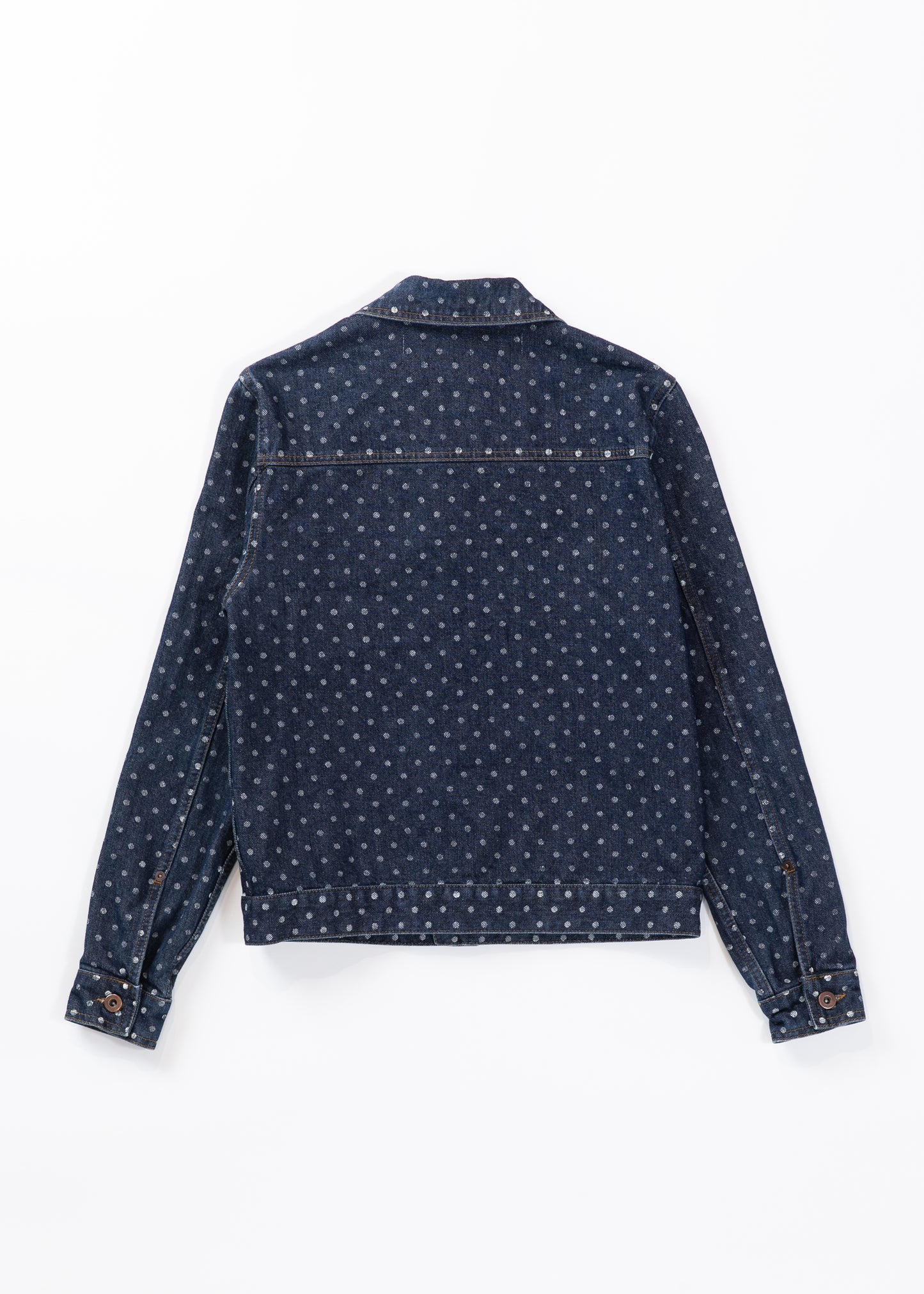 Painted pindots denim jacket