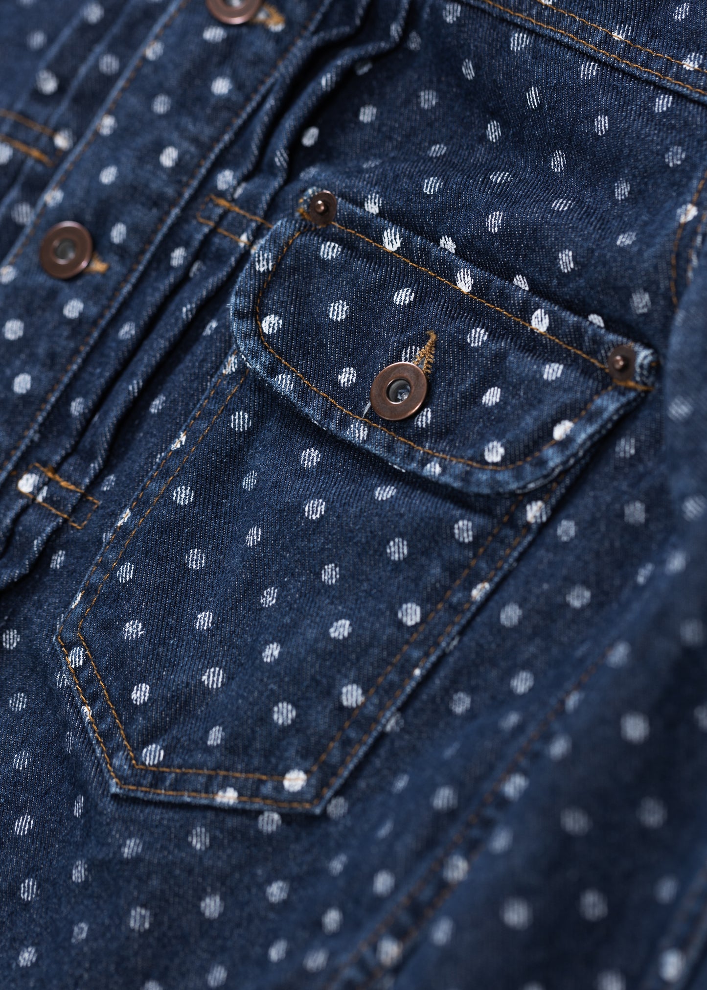 Painted pindots denim jacket