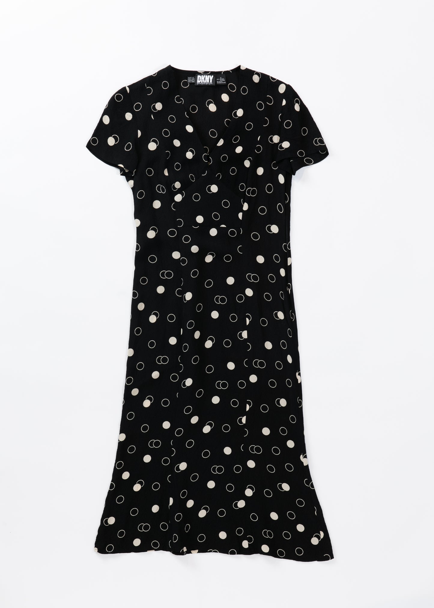 Geometric dots V-neck dress