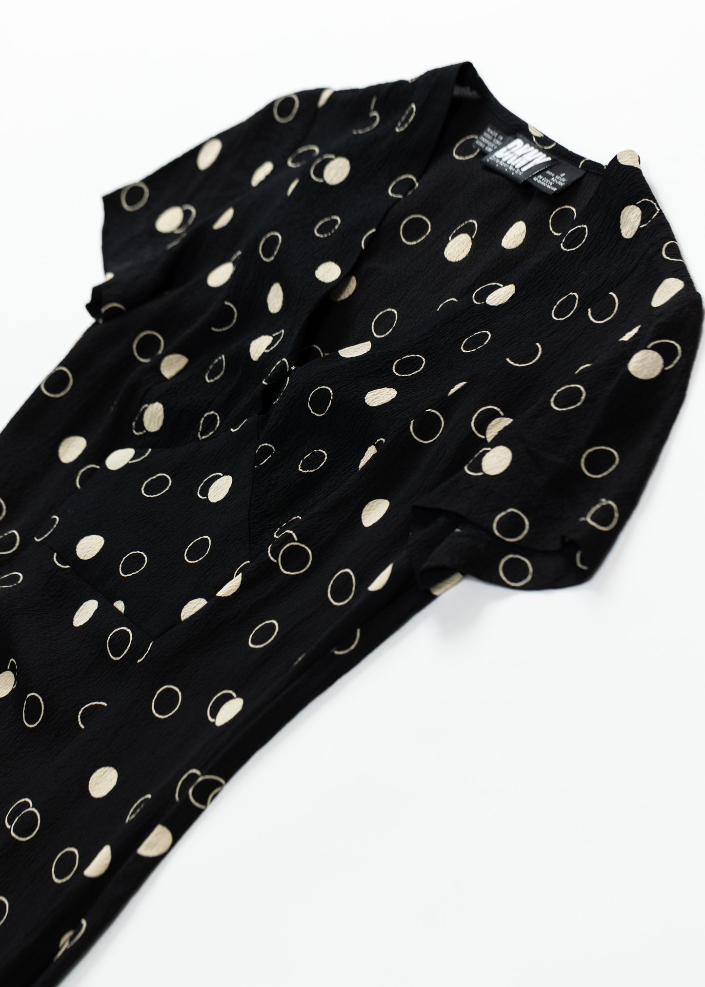 Geometric dots V-neck dress