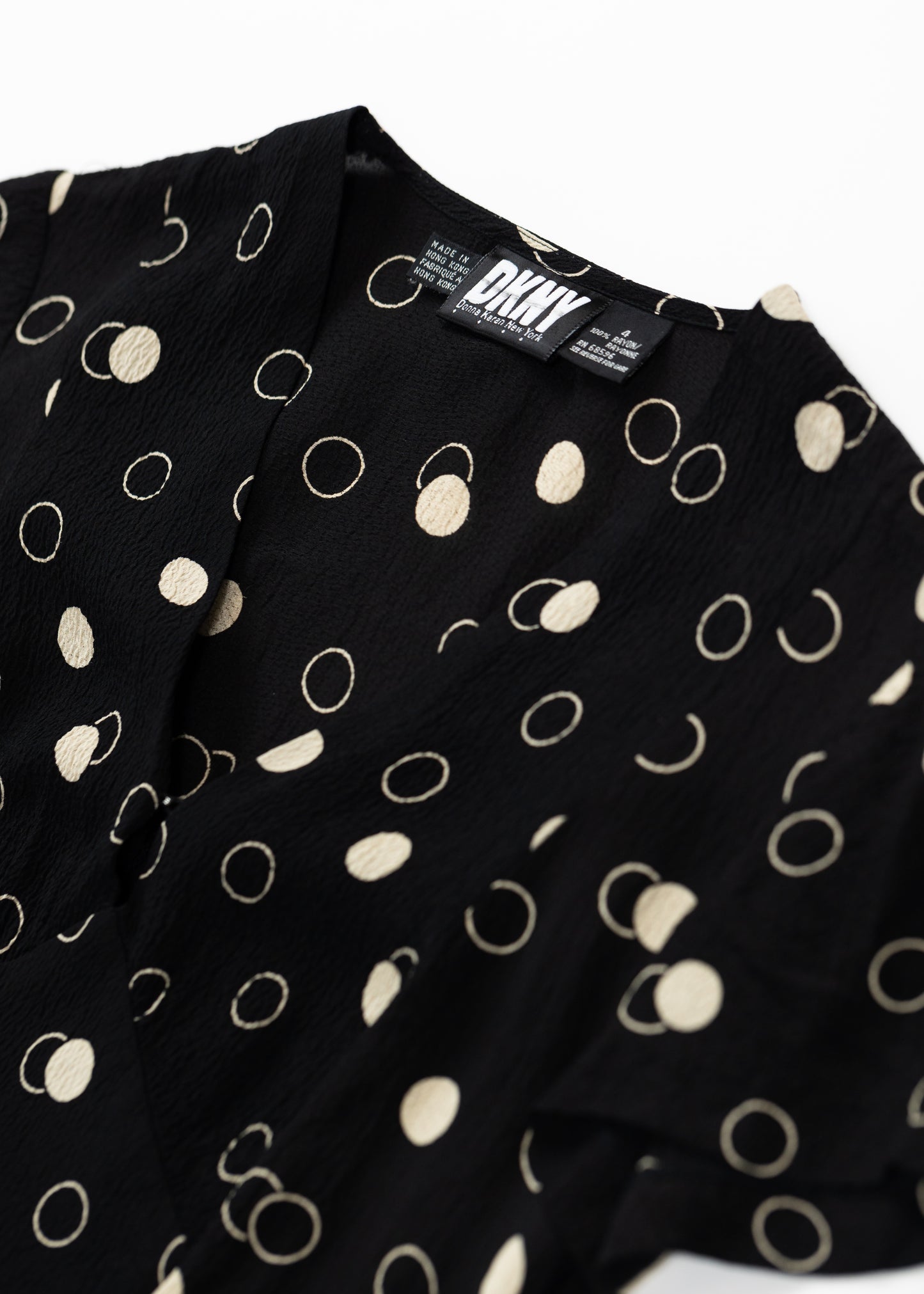 Geometric dots V-neck dress