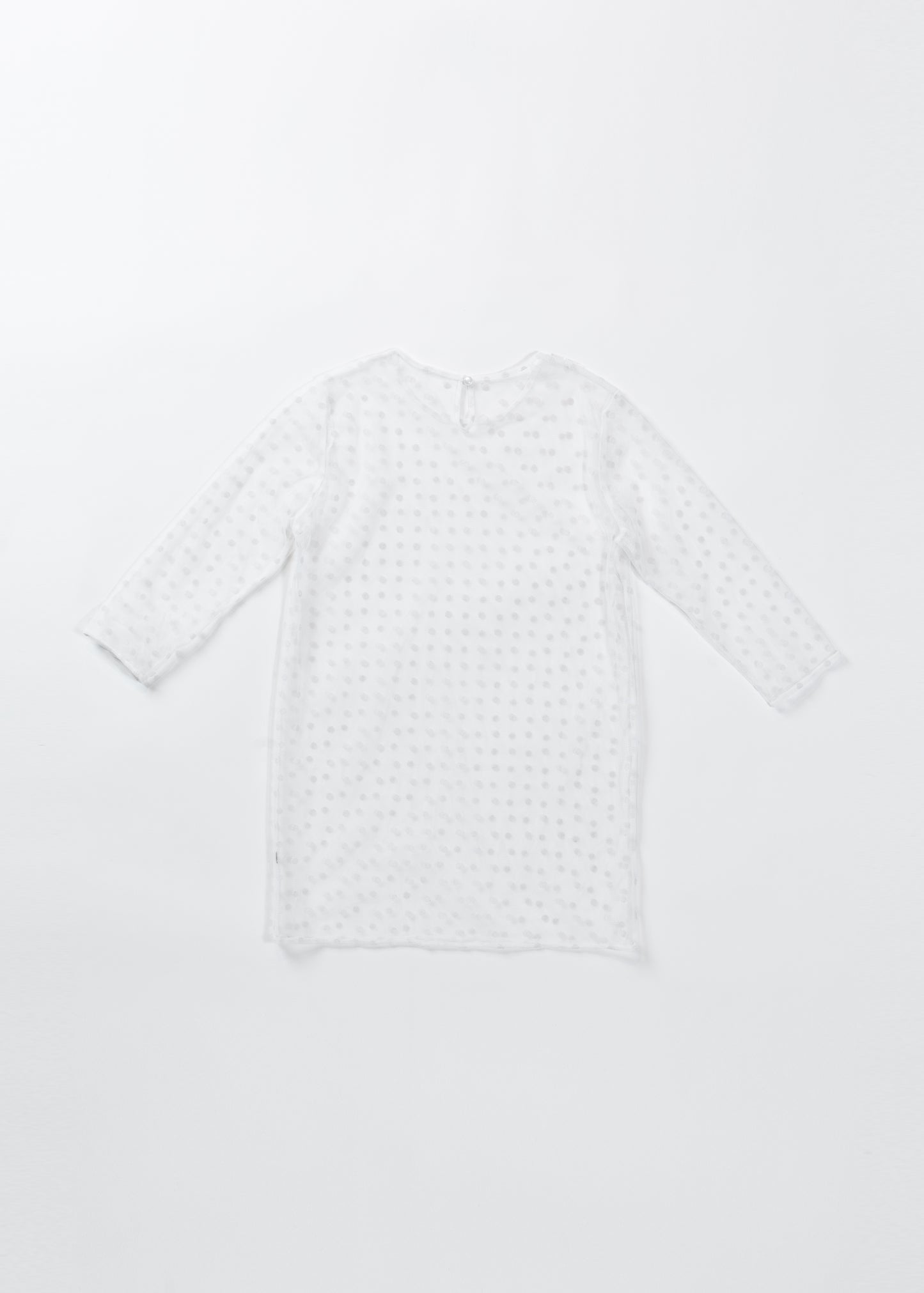 Sheer dots long sleeves tops