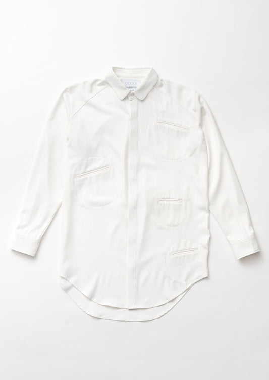 Round pockets Shirt / WHT