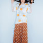 Polka dots wide leg flare pants