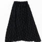 Dots cut jacquard skirt