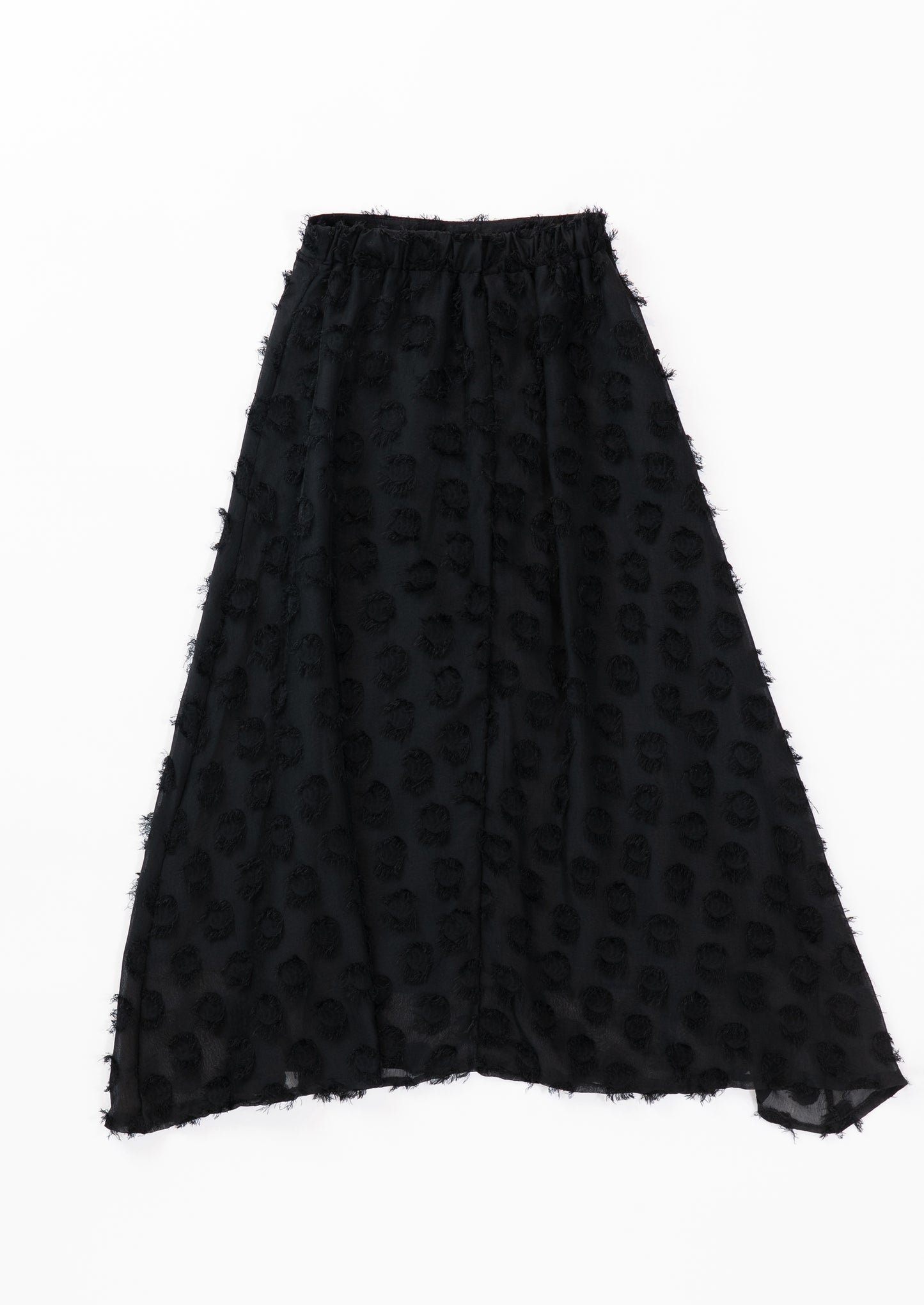 Dots cut jacquard skirt