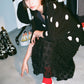 Dots cut jacquard skirt