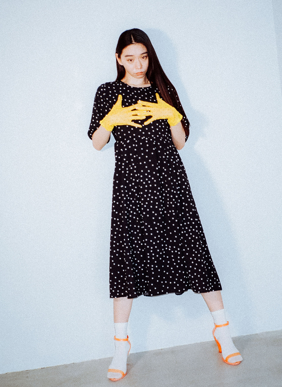 Pindots short sleeves dress